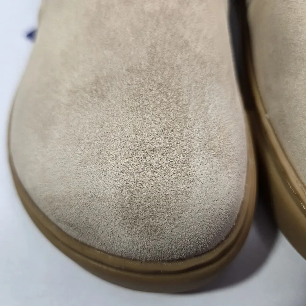 Birkenstock Women's Beige Suede Slip-On Flats